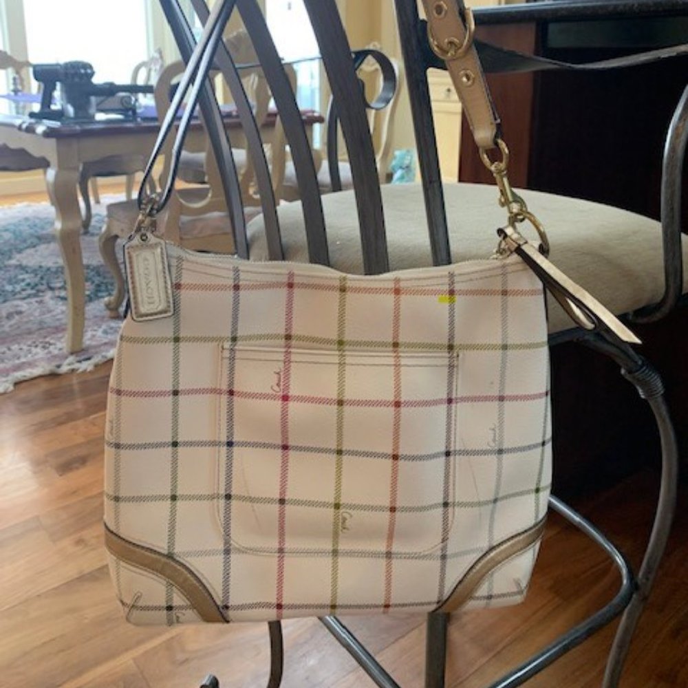 Coach Tattersall Plaid Duffle Bag - Picture 2 of 2